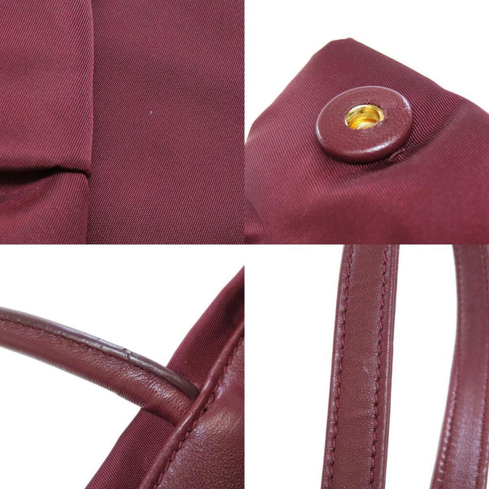 Prada Red Handbag Motif Bow Rion - Picture 9 of 11